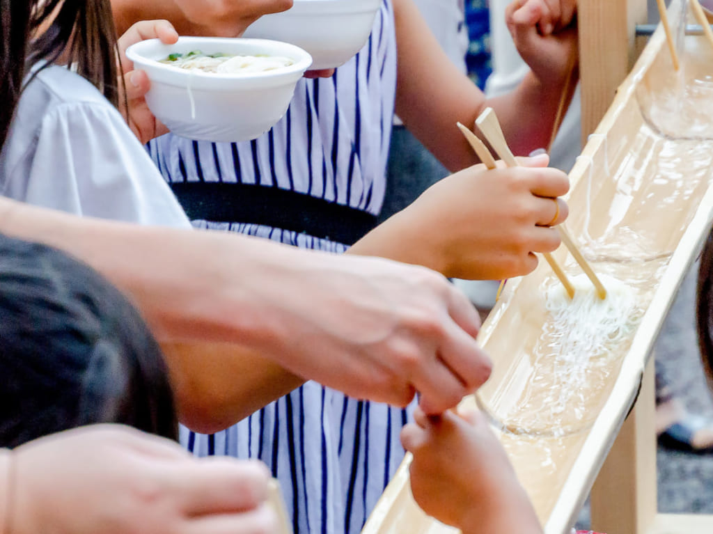 西台流しそうめん祭り