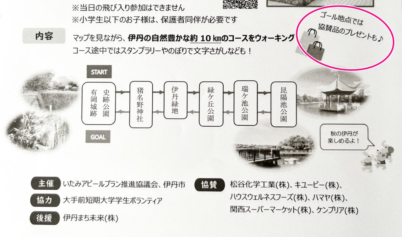 「第18回 伊丹を歩こう！ワンデーウォーキング」チラシより